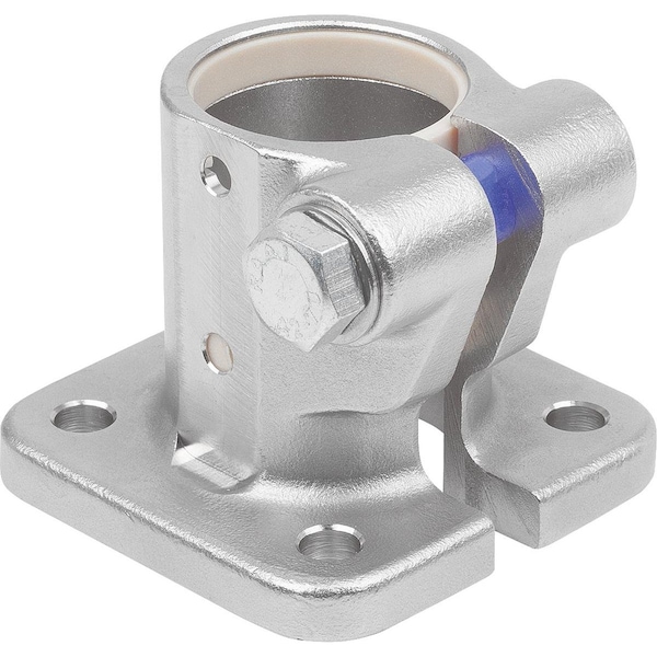 Tube Clamp W. Foot For Linear Actuator, Type=30, Stainless Steel 1.4308 Electropolished